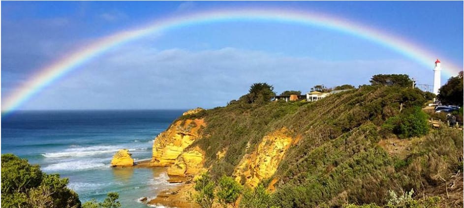 ABC News- 1st April- Aireys Inlet rainbow