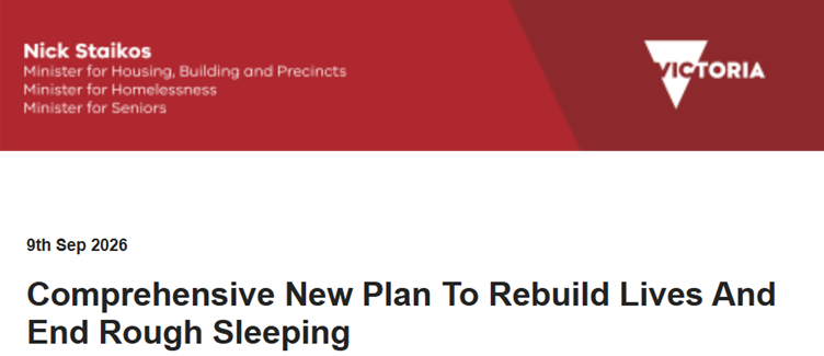Barwon Homelessness Network Update – 10 September 2026